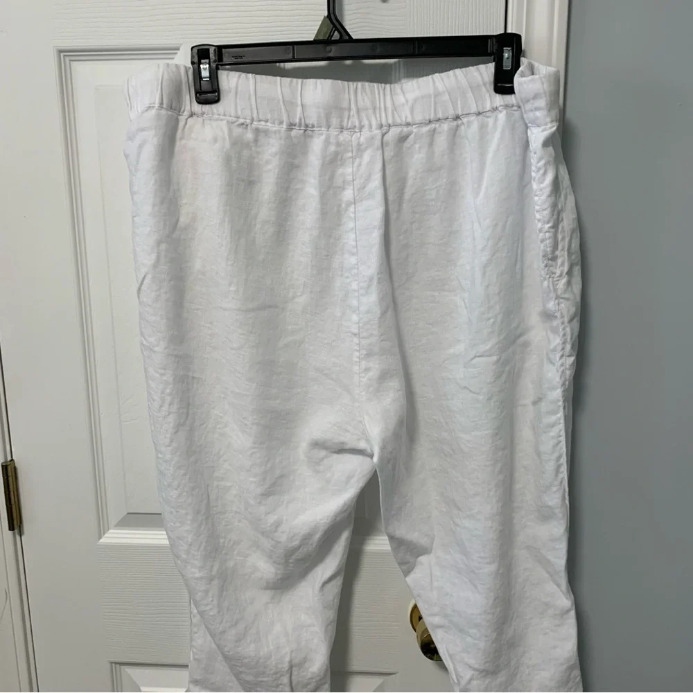 Caslon White Tulip Ankle Cropped Pants Relaxed Fit White 2XL - Picture 6 of 9